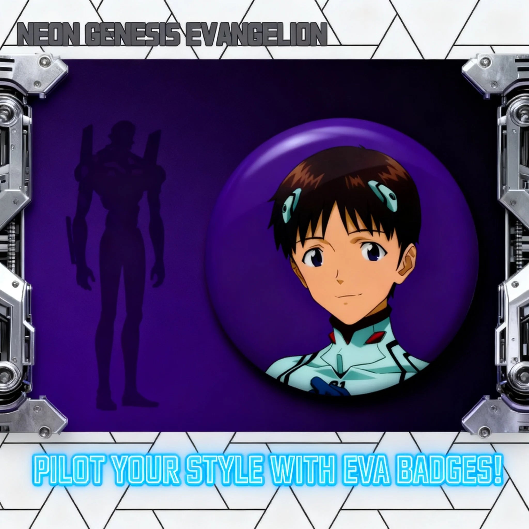 Evangelion Asuka Langley Soryu Rei Ayanami Kaworu Nagisa Mari Makinami Anime Merch Badge Pin Laser Engraved Illustrious Anima