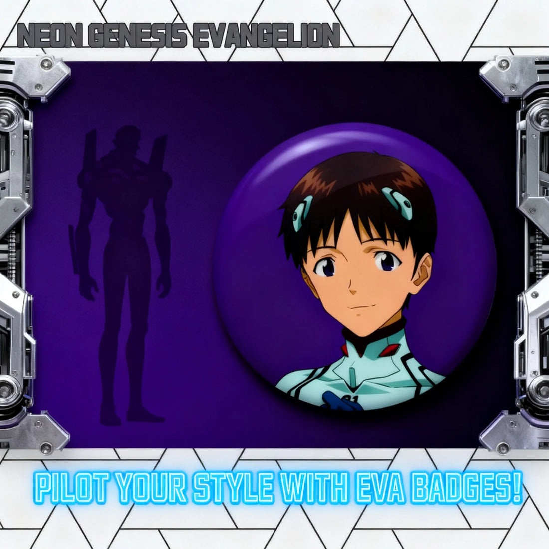 Evangelion Asuka Langley Soryu Rei Ayanami Kaworu Nagisa Mari Makinami Anime Merch Badge Pin Laser Engraved Illustrious Anima