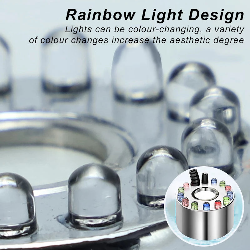 Party Mist Maker Water Pond Fountain Fogger 12 LED Color Aquarium Fog Maker Halloween Easter Party Festival Decoration
