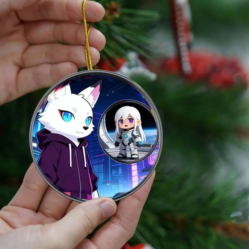 Smart Dynamic Electronic Display Anime E-Badge Anime Merchandise Digital Display Brooch Pin Gifts For Anime Lovers -1.85 Inch