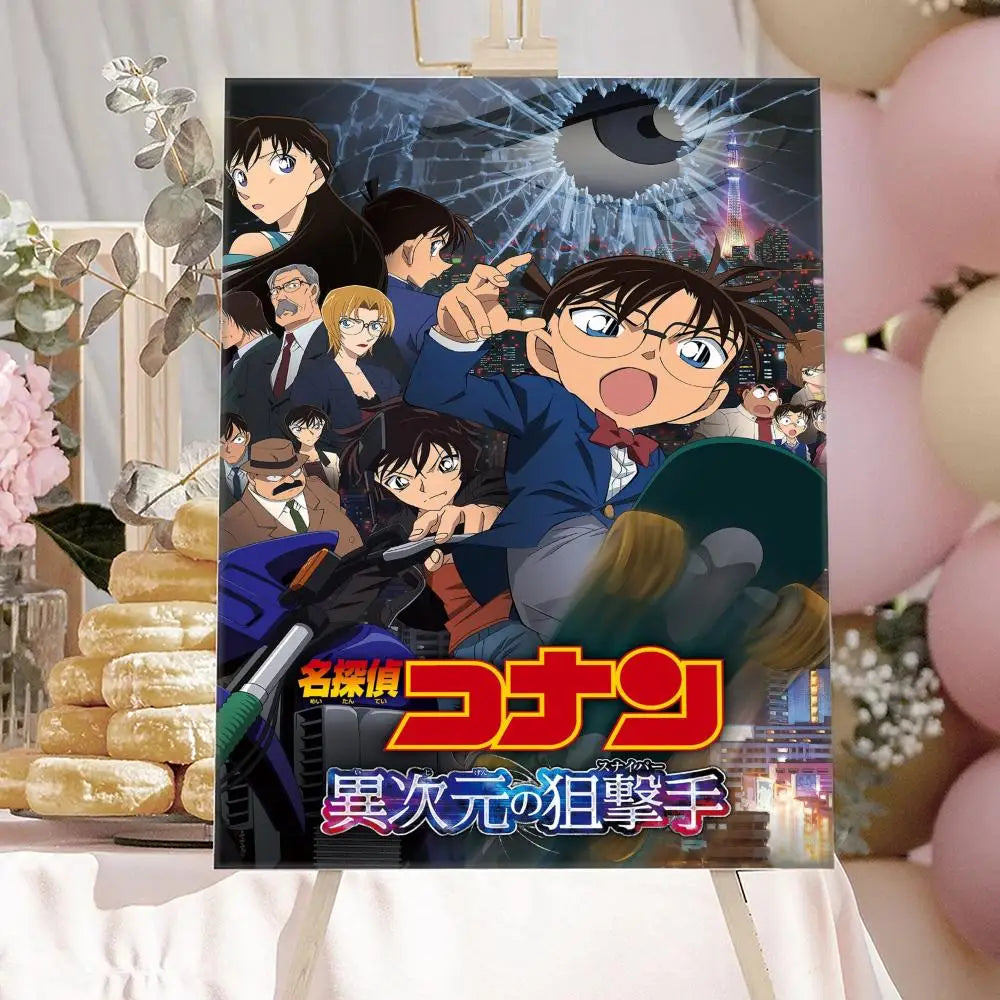 Anime Detective-Conan Poster HD Art Sticky Wall Waterproof Home Anime Movie Singer Living Room Bedroom Bar Aesthetic Decoration