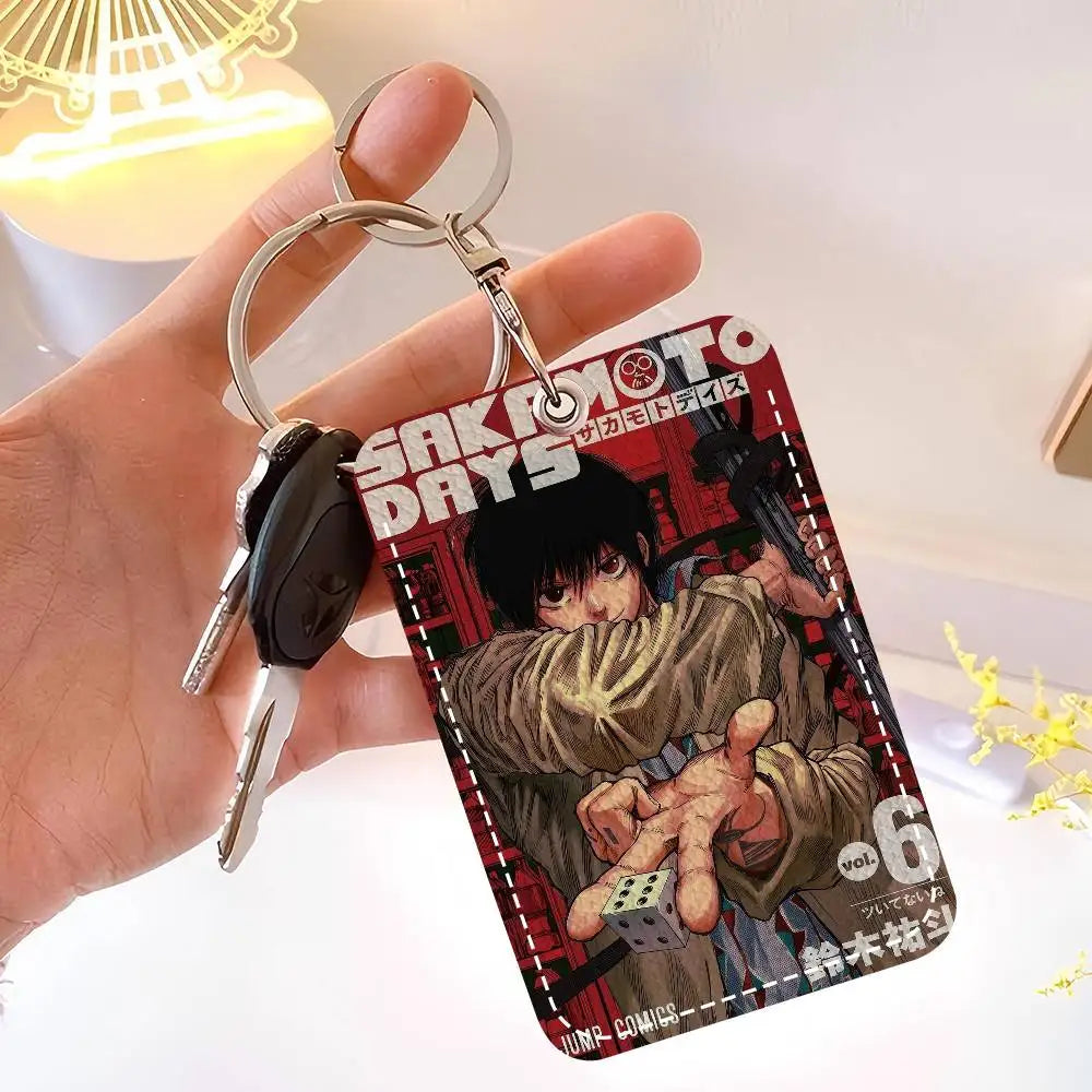 Popular Anime S-SAKAMOTO DAYS Minimalist Leather Card Wallet Smooth ID And Business Card Protector