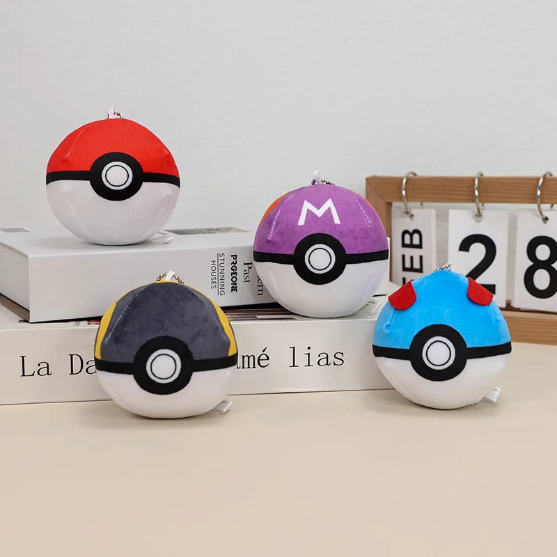Pokemon Eevee Family Keychains Pendant Plush Toy Glaceon Vaporeo Sylveon Espeon Flareon Cute Anime Stuffed Doll Birthday Gift