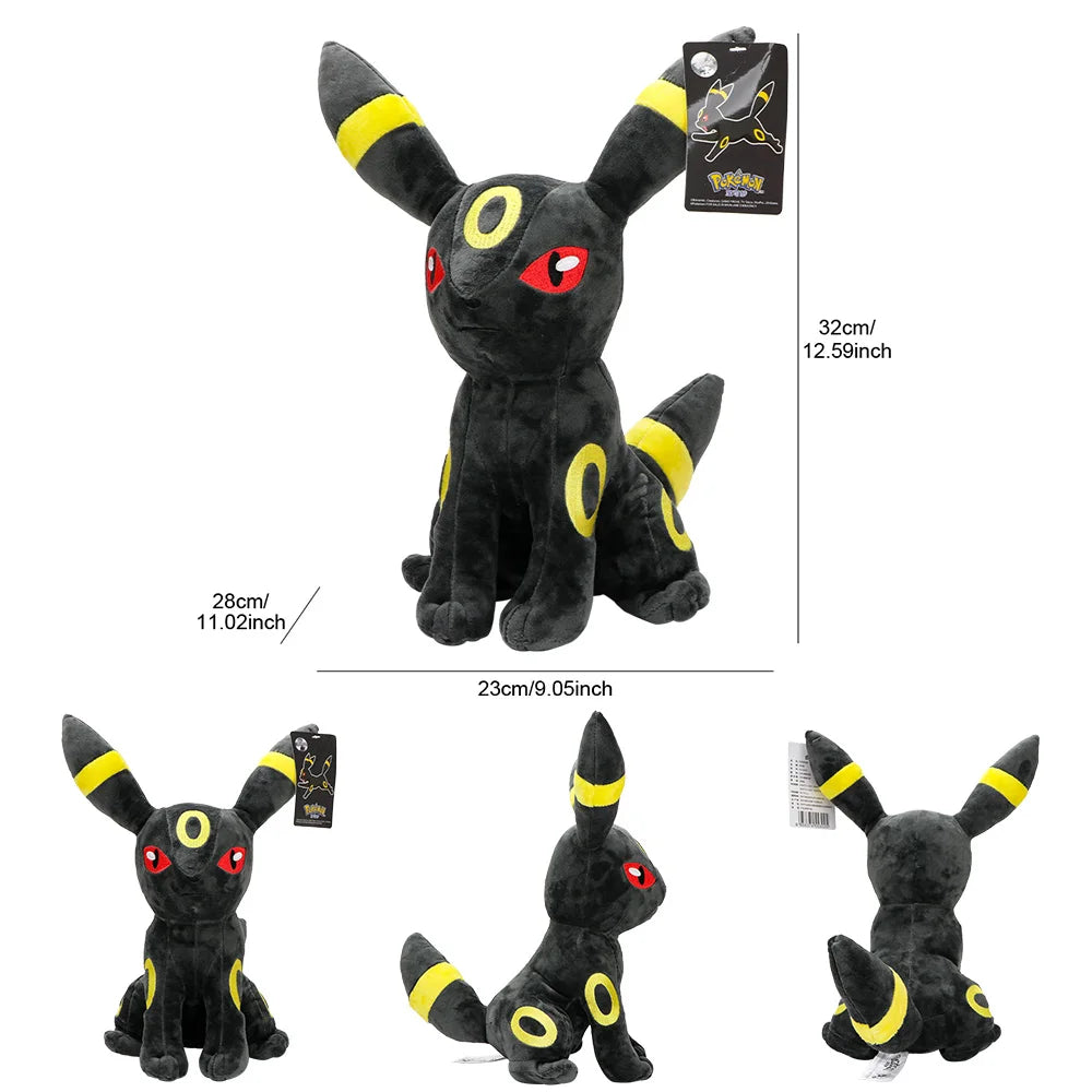 POKEMON Original Big Size Eevee Umbreon Sylveon Leafeon Espeon Glaceon Plush Toy Anime Stuff Doll Collection Kawaii Gift for Kid