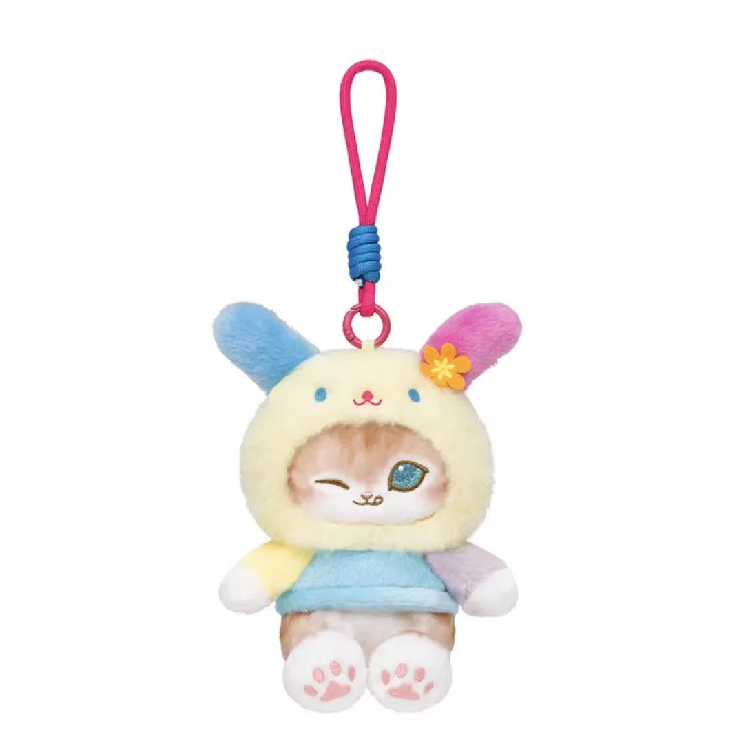 Mofusand Cos Series Plush Keychain Cute Cat Plushie Bag Pendant Soft Stuff Accessories For Birthday Gift
