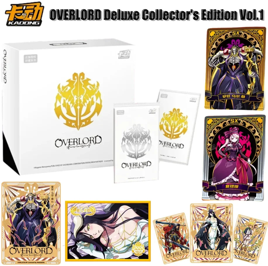 KADONG Official OVERLORD Anime Trading Cards Wave 1 Ainz Albedo Shalltear Demiurge Cocytus Premium Collectible Cards For Fans