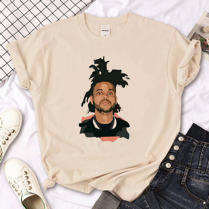the Weeknd t shirt men anime designer Japanese top male anime funny y2k clothes