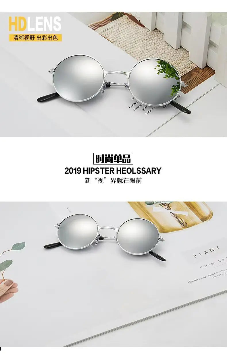 Anime Game SAKAMOTO DAYS Cosplay Circle Tool Glasses Reflect Light Silvery Lens Silver Frame Glasses