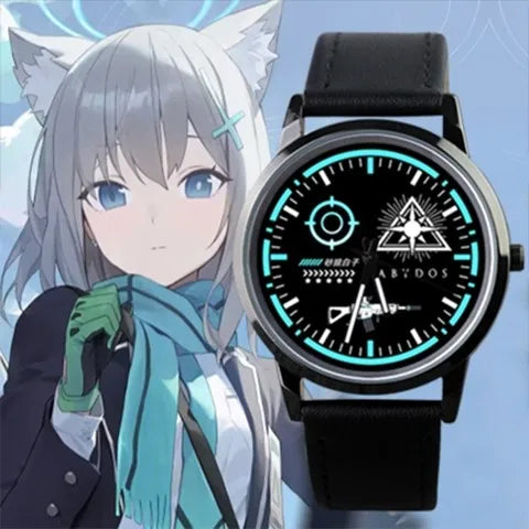 2024 Anime Blue Archive The Animation Takanashi Hoshino Sunaokami Shiroko Tenndou Arisu Student Waterproof Watch Xmas Gift