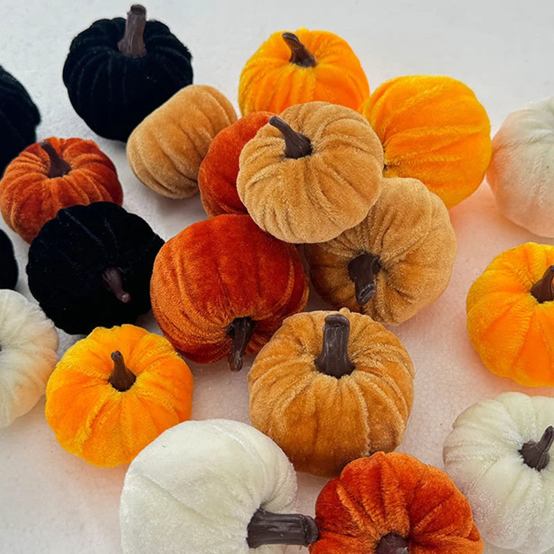 5PCS Halloween Pumpkin Set 5CM Artificial Pumpkin Decorations Halloween Party Foam Pumpkin Desktop Ornament Halloween Decor