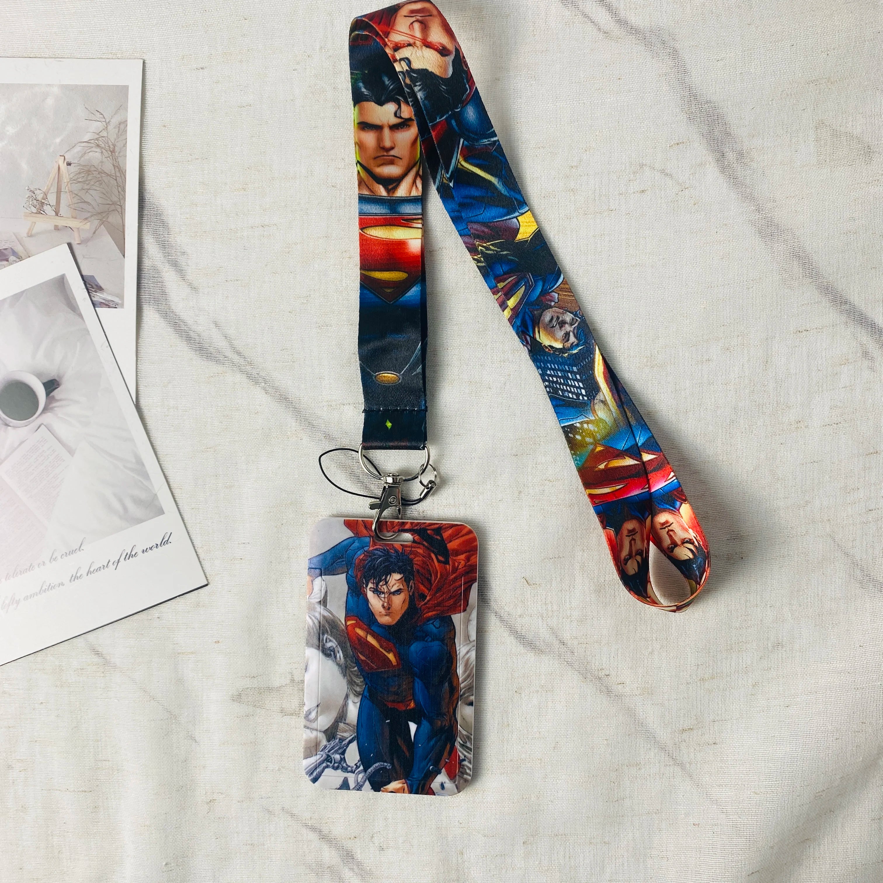 Anime Characters Card Holder   Lanyard Keychain ID Credit Bus Card Cover Hang Rope Lariat Lanyard Key Rings Fans Gifts