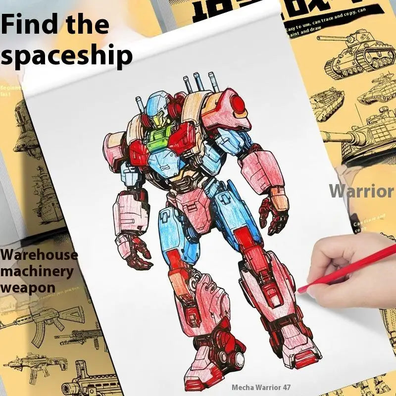 48Pages Anime Character Line Art Drawing Book Simple Hand Drawn Outlines Sketch Book For Beginners Tracing & Painting Practice