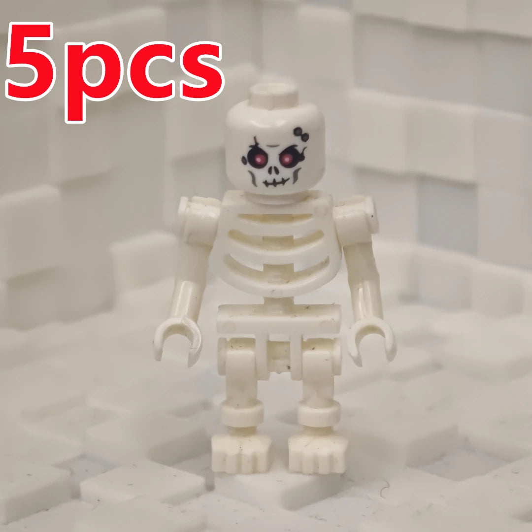 Halloween Skeleton Army Mini Doll MOC Building Blocks DIY Assembled Building Blocks Character Doll Skeleton Horse Ornaments Toy