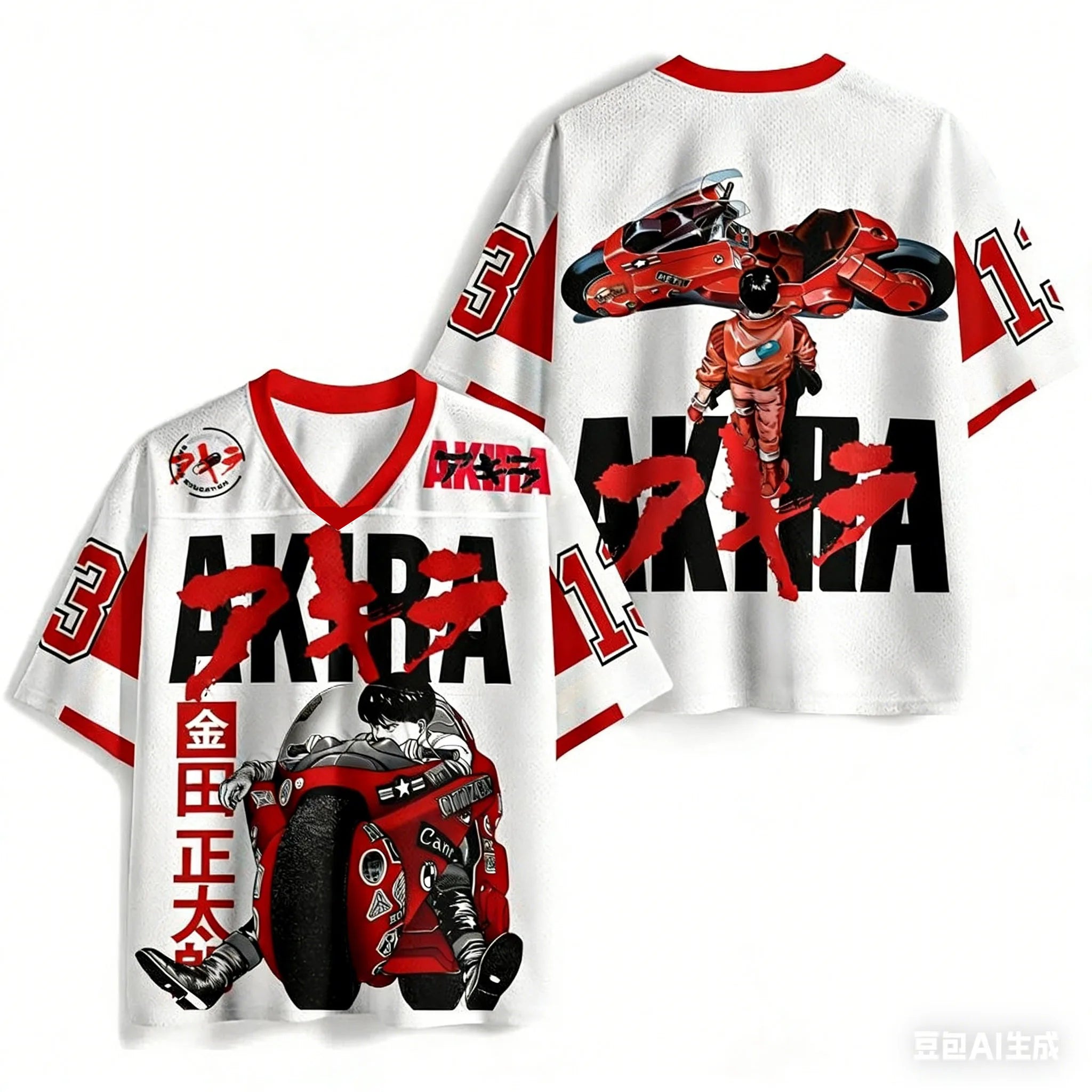 2026 Summer Hot Selling Fashion New Akira 3D Printed Outdoor Sports Fitness T-shirt Hip Hop Street Clothing T-shirt Large Size