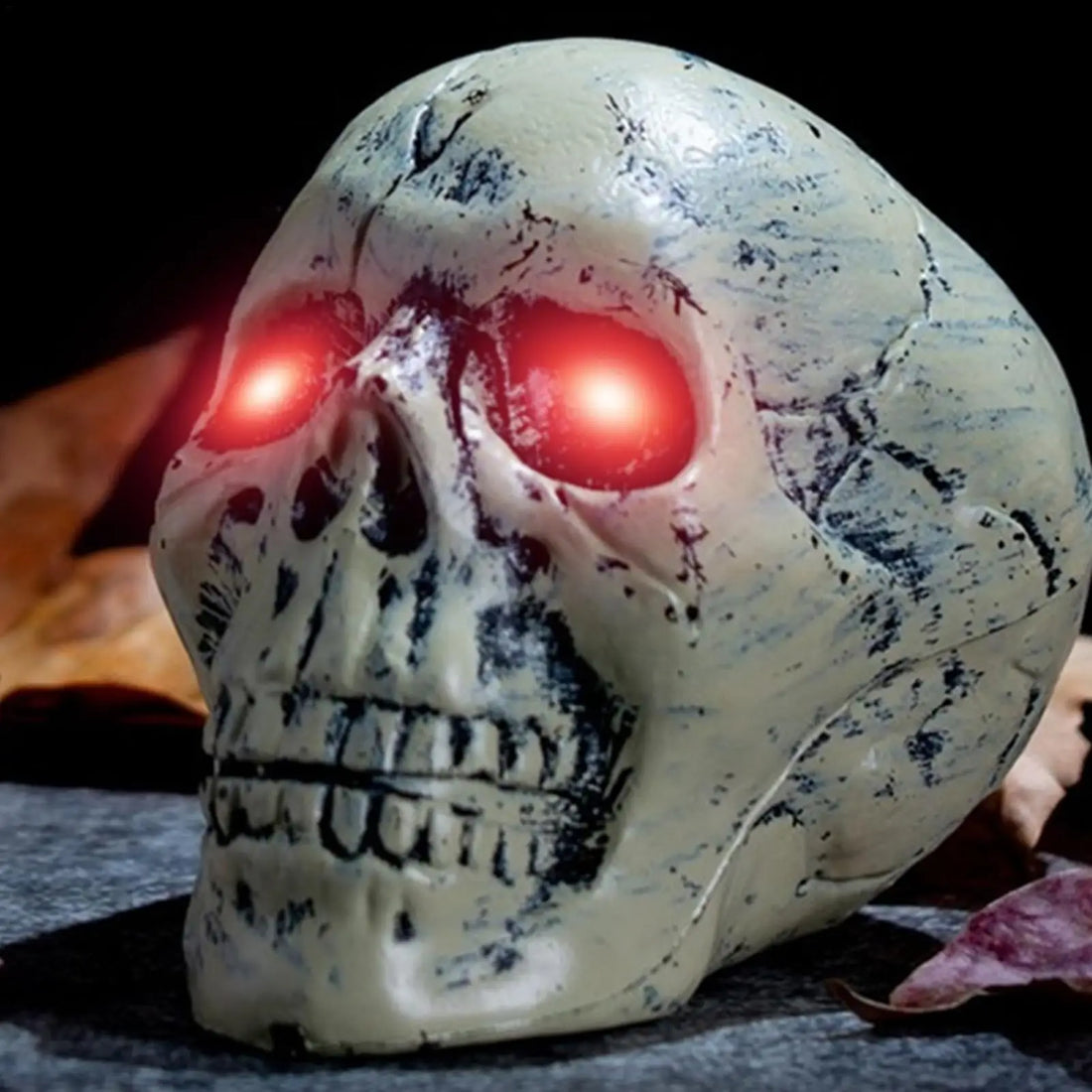 Glowing Eyes Halloween Decor with Timer LED Light Up Props for Skulls Pumpkins Tombstones Masks Halloween Party Decorations