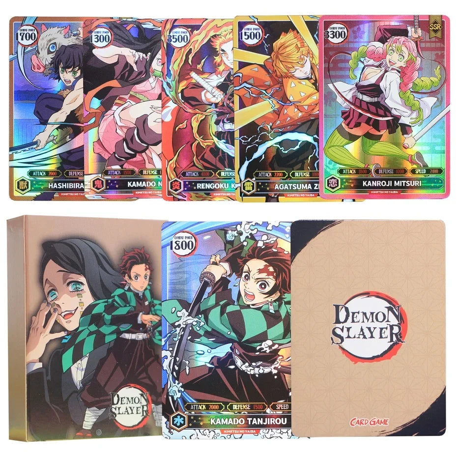 Flash Demon Slayer Cards Mugen Train SSP Card Ultra Rare Card Tanjirou Kamado Nezuko Character Collection Card