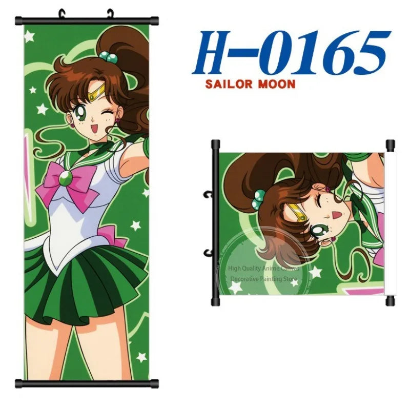 Anime Sailor Moon Canvas Scroll Hanging Painting Anime Peripheral Creative DIY Anime Exhibition Wall Painting Poster Wholesale