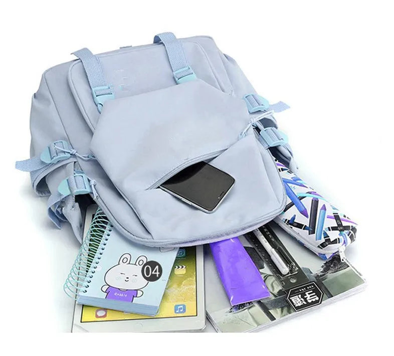 Arknights Backpack with Pain Pack Badge Set Anime Bag Teenagers Schoolbag Students Book Travel Bag Girl Boy Cosplay