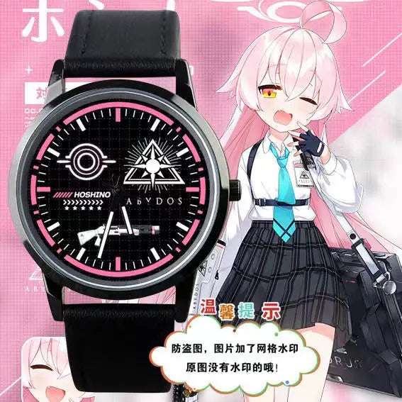 2024 Anime Blue Archive The Animation Takanashi Hoshino Sunaokami Shiroko Tenndou Arisu Student Waterproof Watch Xmas Gift