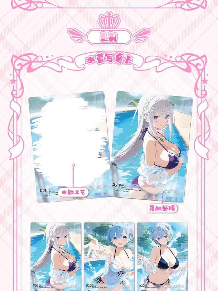Echoes of The Heart Vol.1 Waifu Cards Collection Cards 18 Anime Series Booster Box TCG CCG ACG Trading Cards Rare Holographic