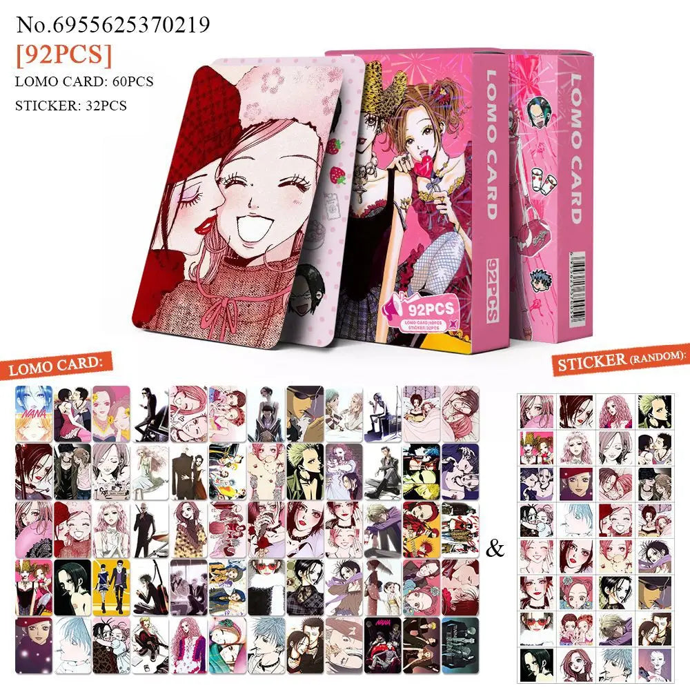 92 Anime Mini Cards NANA High-Definition Color Printed Photo Cards Nana Stickers ACG LOMO Cards Greeting Card Gifts