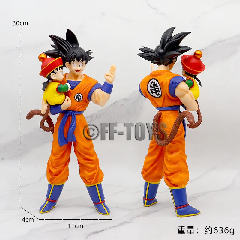 Anime Dragon Ball Son Goku with Gohan Figure Son Goku Figurine 30cm Pvc Action Figures Collection Model Toys Gifts