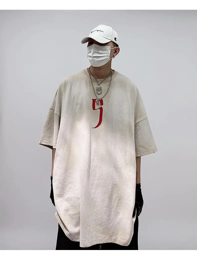 Men’s Acid Anime Graphic Oversized T-Shirt