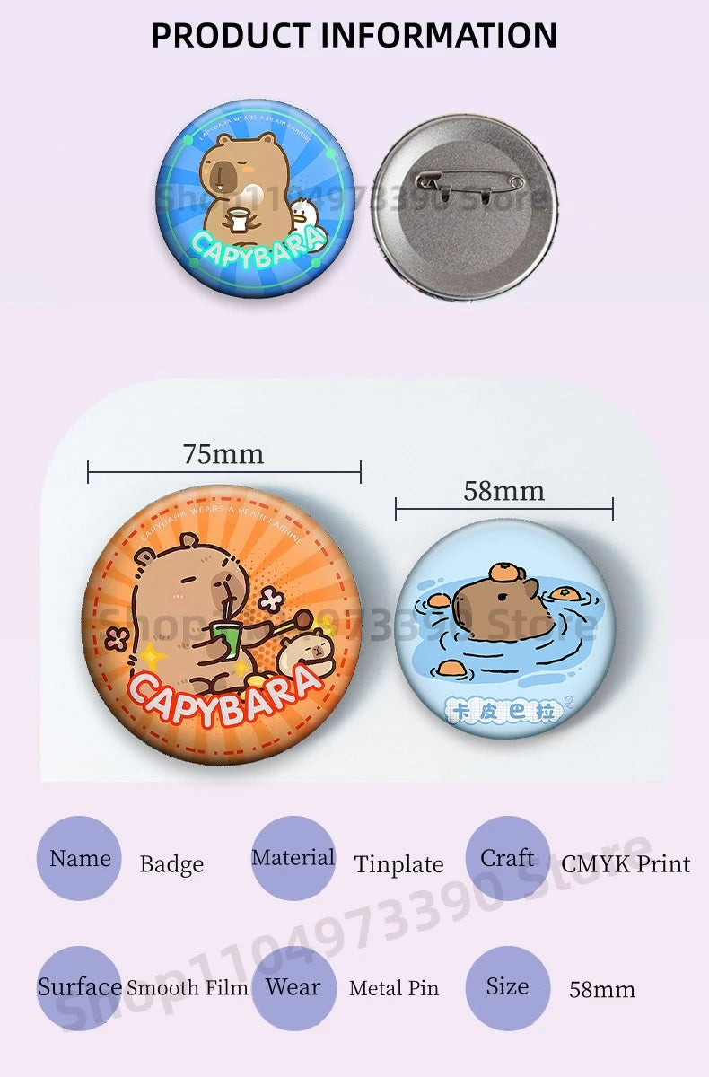 Anime Game Identity V Badge Michiko Hastur Fiona Gilman Joseph Desaulniers Round Button Pins for Schoolbag Cosplay Brooch Gift