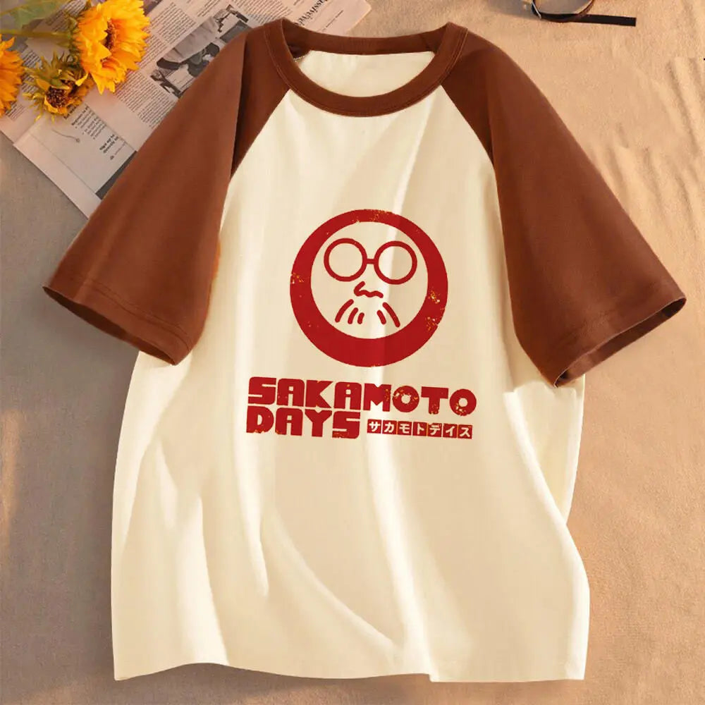 Sakamoto Days t-shirt girl University Pastel 80s Gothic Punk Trendy t-shirt Grunge Colorful anime Graphic Digital Trendy