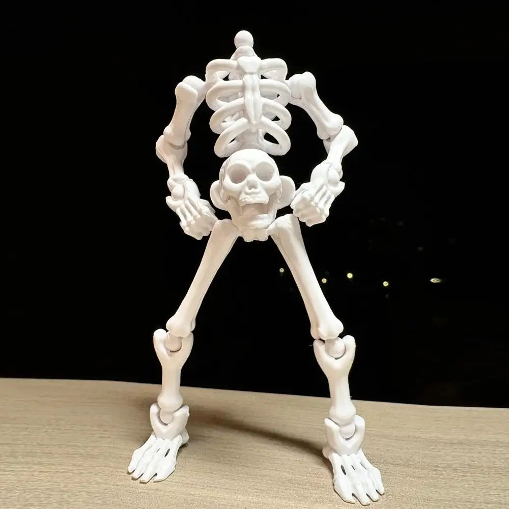 DIY Skeleton Figurines Plastic Posable Mini Skeletons with Movable Joints DIY Craft Halloween Party Haunted House Decor