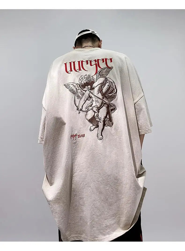 Men’s Acid Anime Graphic Oversized T-Shirt