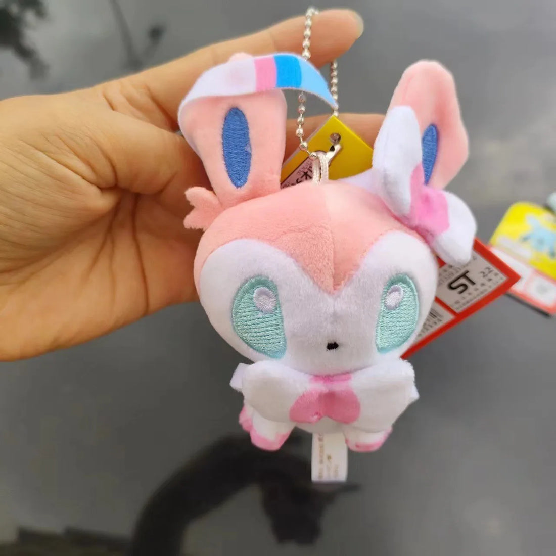 Pokemon Eevee Family Keychains Pendant Plush Toy Glaceon Vaporeo Sylveon Espeon Flareon Cute Anime Stuffed Doll Birthday Gift