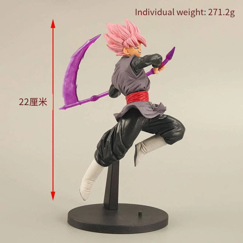 22cm Anime Dragon Ball Z Action Figure Black Son Goku Zamasu Take Sickle Fighting Doll PVC Collectible Model Toy Kid Gift