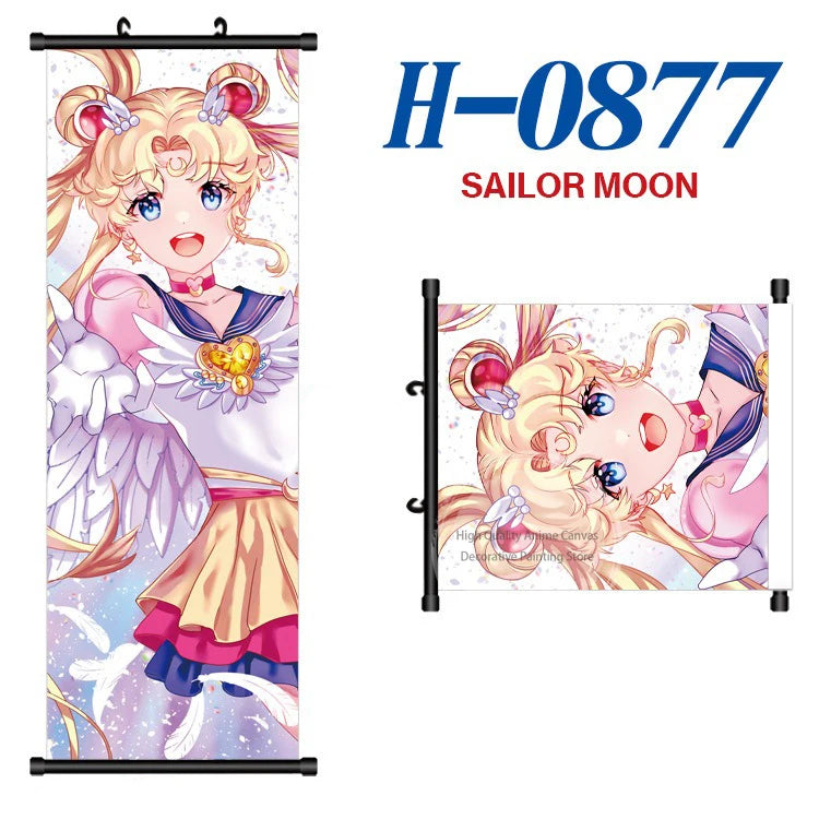 Anime Sailor Moon Canvas Scroll Hanging Painting Anime Peripheral Creative DIY Anime Exhibition Wall Painting Poster Wholesale