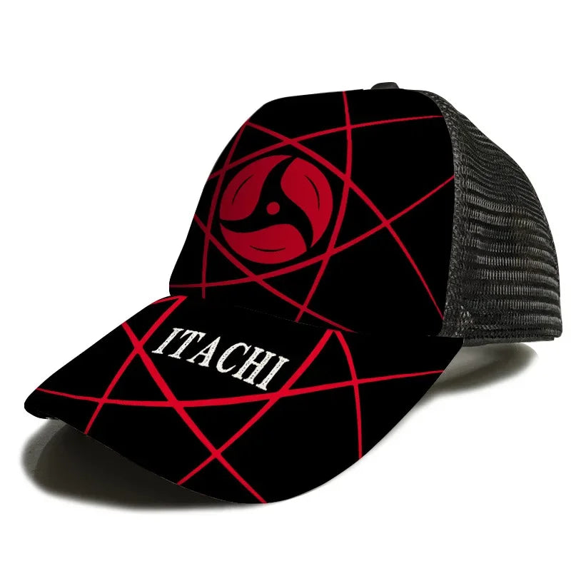 Anime Naruto Baseball Cap Summer Beach Sun Hat Uchiha Itachi Sharingan Eye Cosplay Adjustable Sport Cap Toys for Children Gifts
