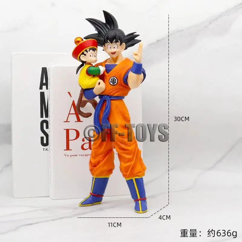 Anime Dragon Ball Son Goku with Gohan Figure Son Goku Figurine 30cm Pvc Action Figures Collection Model Toys Gifts