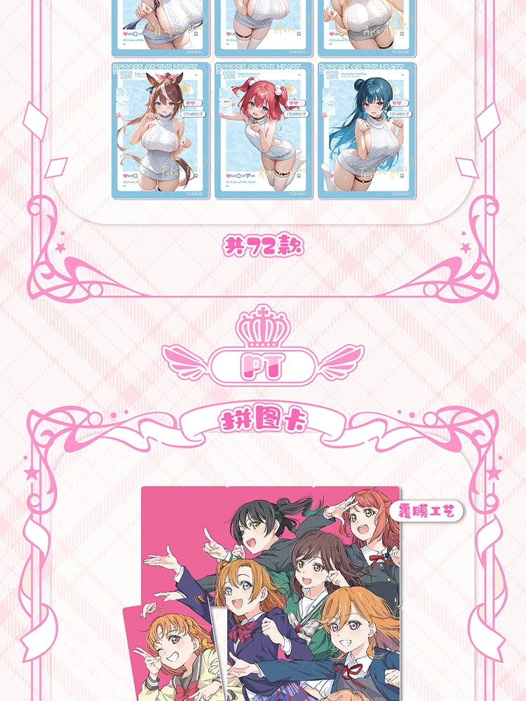 Echoes of The Heart Vol.1 Waifu Cards Collection Cards 18 Anime Series Booster Box TCG CCG ACG Trading Cards Rare Holographic
