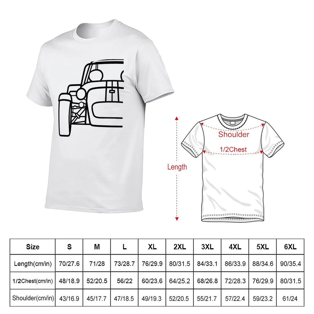 T-Shirt tshirt anime shirts man funny Caterham Super7 t