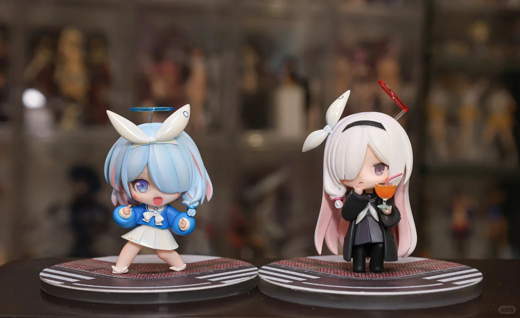 2 Kinds Blue Archive Anime Figurine Arona Prana Game Character Q Version Cartoon Collectible Model Face Changing Toys Gifts