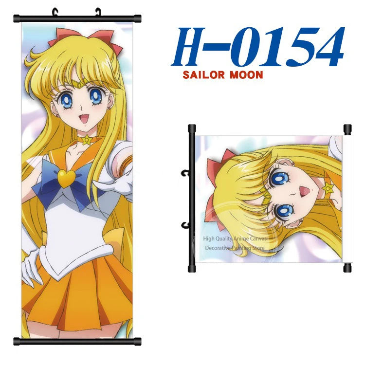 Anime Sailor Moon Canvas Scroll Hanging Painting Anime Peripheral Creative DIY Anime Exhibition Wall Painting Poster Wholesale