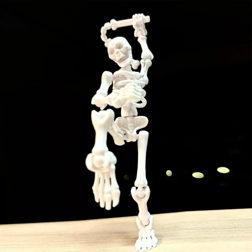 DIY Skeleton Figurines Plastic Posable Mini Skeletons with Movable Joints DIY Craft Halloween Party Haunted House Decor