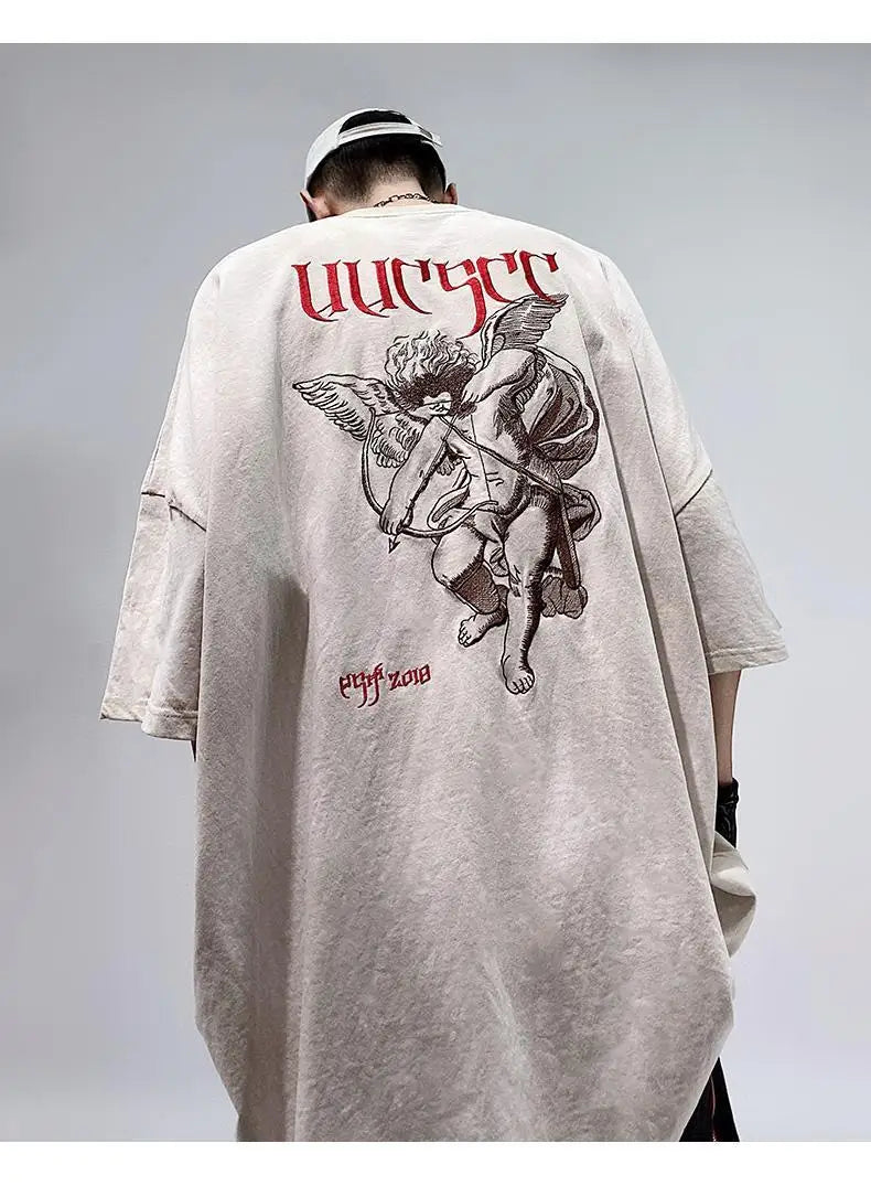 Men’s Acid Anime Graphic Oversized T-Shirt