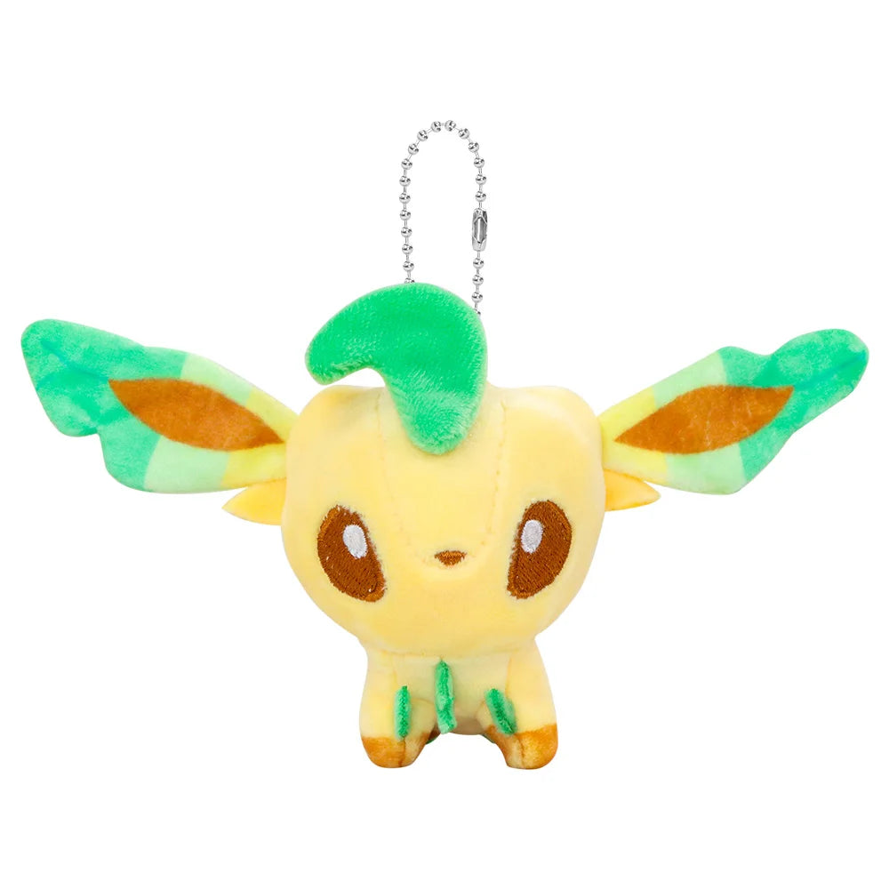 Pokemon Eevee Family Keychains Pendant Plush Toy Glaceon Vaporeo Sylveon Espeon Flareon Cute Anime Stuffed Doll Birthday Gift