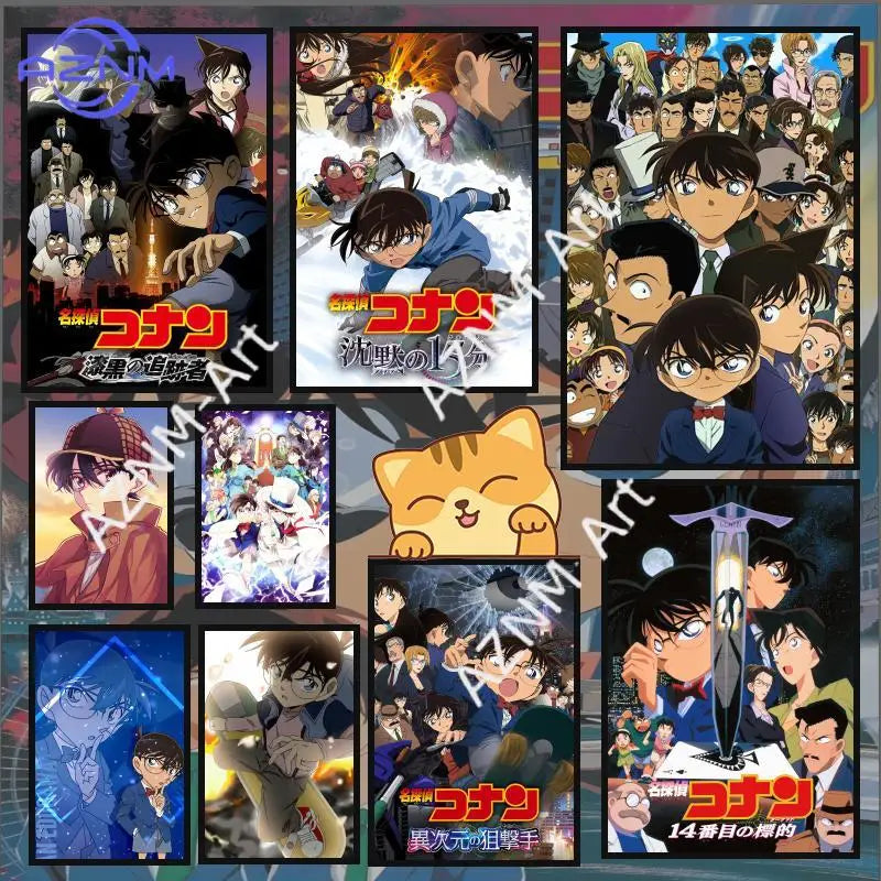Anime Detective-Conan Poster HD Art Sticky Wall Waterproof Home Anime Movie Singer Living Room Bedroom Bar Aesthetic Decoration