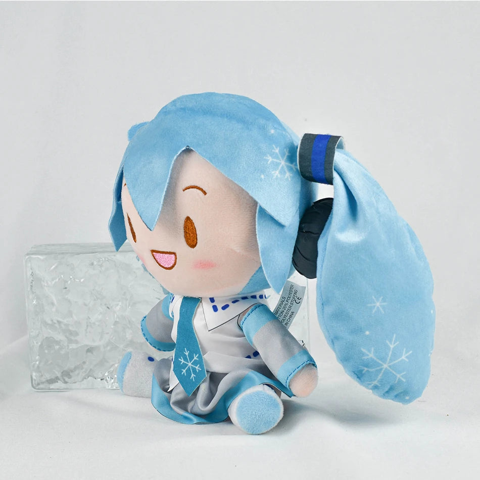 Cartoon 20cm Hatsune Miku Plush Doll Toy Anime sakura Miku snow Miku Character Kawaii Sitting posture Fufu Kids Christmas Gift