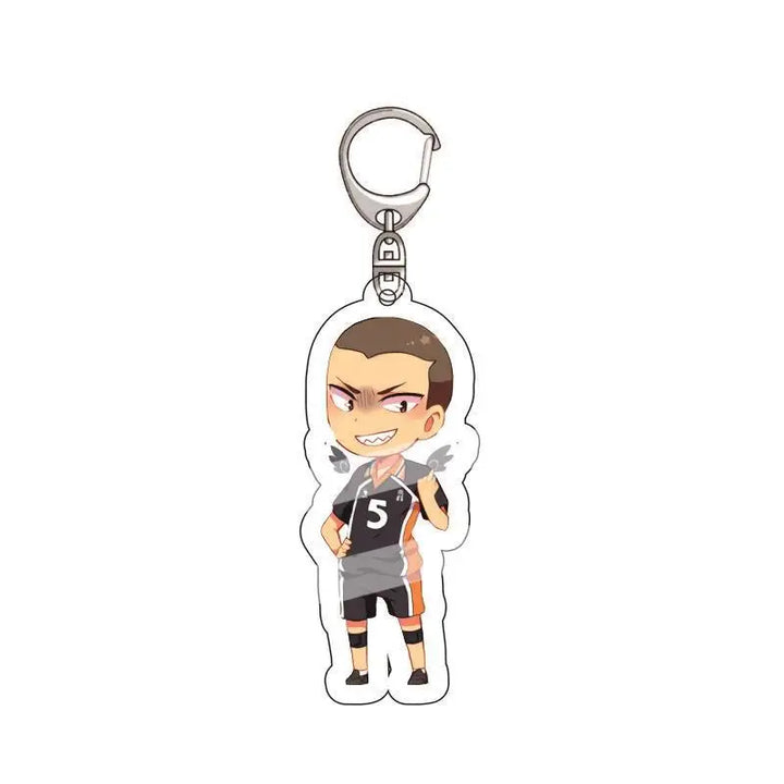 Volleyball Anime Keychain Haikyuu Shoyo Hinata Tobio Kageyama Kei Tsukishima Kenma Kozume Yu Nishinoya Acrylic Keychain Anime