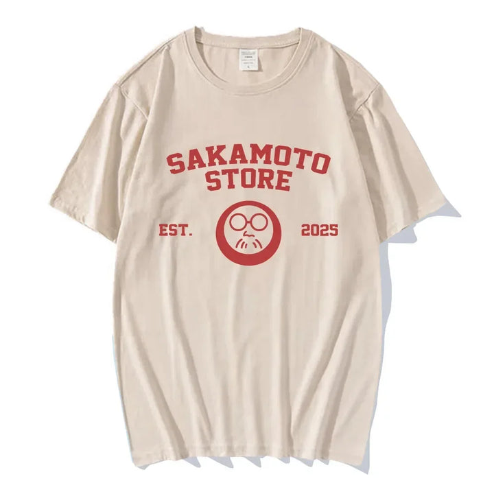 Sakamoto Store EST 2025 Tshirts Cartoon Manga Sakamoto Days Printing T-shirt Short Sleeve Men women Tee-shirt Unisex Streetwear