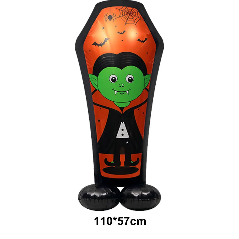 Large Halloween Standing Foil Balloons Haunted House Castle Skull Coffin Witch Mylar Balloon Halloween Party Decoration Balloon