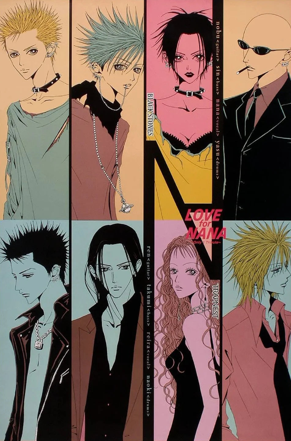 JapaneseClassic Anime N-NANA Poster Modern Hot Comic Girl Canvas Painting Wall Art Picture for Living Room Home Decoration Gift