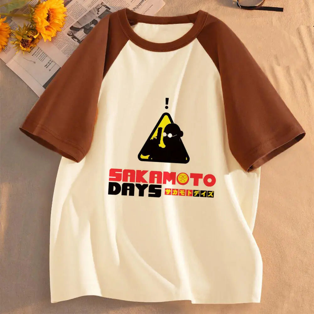 Sakamoto Days t-shirt girl University Pastel 80s Gothic Punk Trendy t-shirt Grunge Colorful anime Graphic Digital Trendy